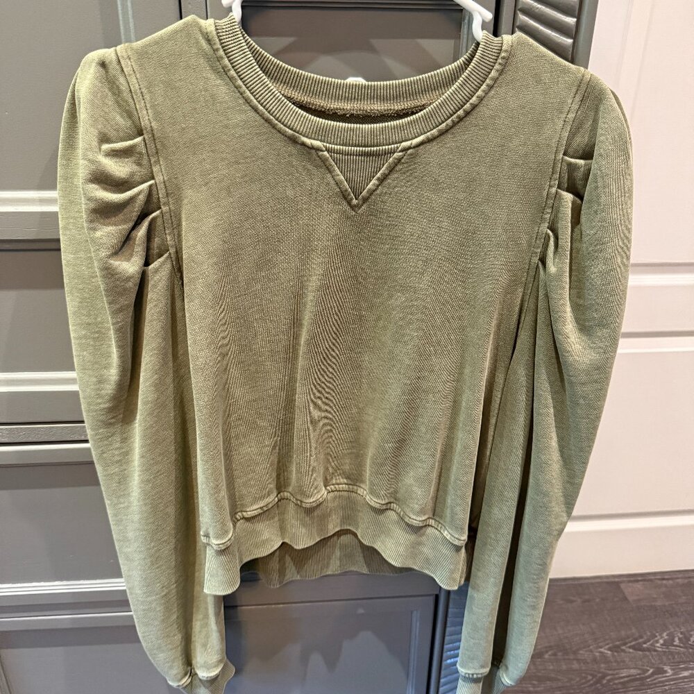 Blank NYC Olive Green Sweatshirt XS - Like New
